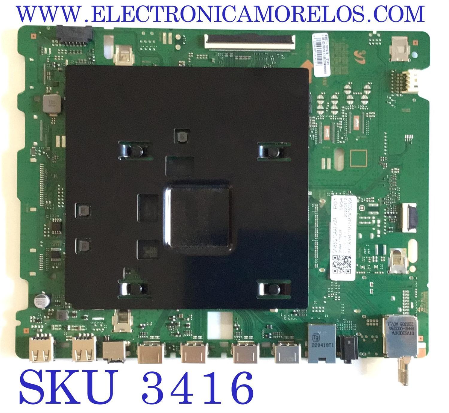MAIN PARA SMART TV SAMSUNG QLED 4K RESOLUCION (3840 x 2160) UHD HDR / NUMERO DE PARTE BN94-17582E / BN41-02855D / BN9417582E / 17582E / BN97-18197A  / DISPLAY N96-54317A / BN9654317A / MODELO QN85Q70AAFXZA FD27